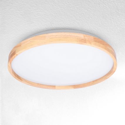 Brilagi - Himmennettävä LED-kattovalaisin ALSON LED/48W/230V 3000-6500K tammi halkaisija 39,5 cm + kauko-ohjaus