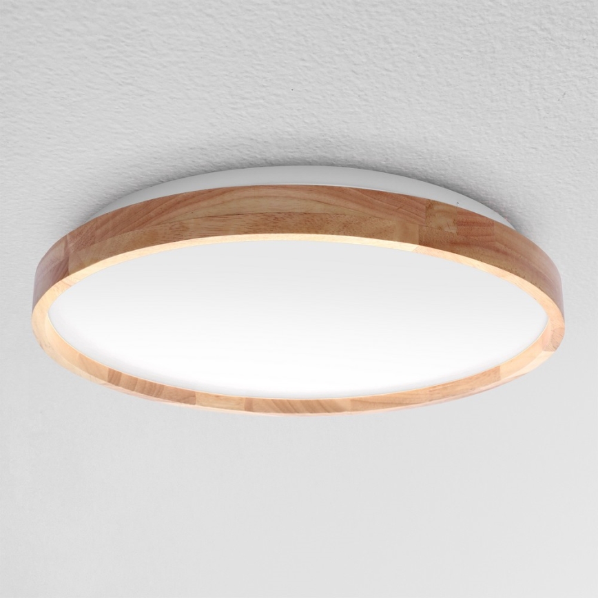 Brilagi - Himmennettävä LED-kattovalaisin ALSON LED/48W/230V 3000-6500K tammi halkaisija 39,5 cm + kauko-ohjaus