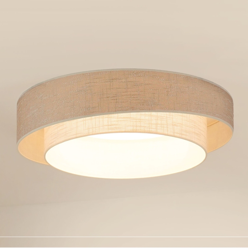 Brilagi - Himmennettävä LED-kattovalaisin DOVER SHINE LED/24W/230V 3000/4000/6500K harmaa/kerma + kauko-ohjaus