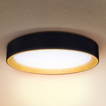Brilagi - Himmennettävä LED-kattovalaisin LARIOS LED/48W/230V 3000-6500K ø 39 cm musta + kauko-ohjaus