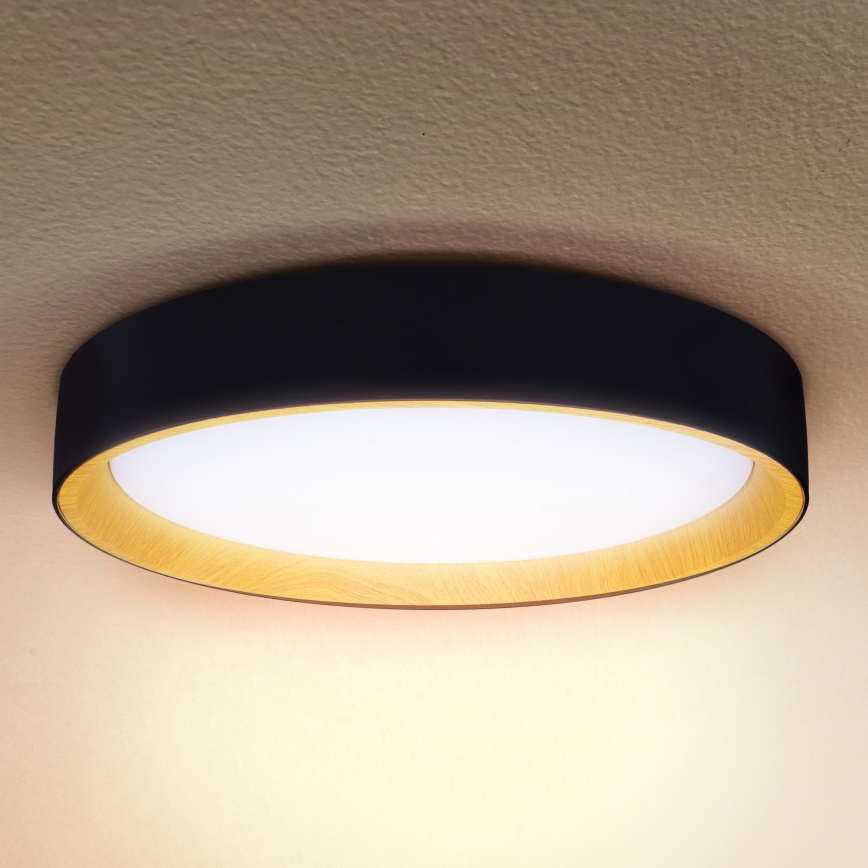 Brilagi - Himmennettävä LED-kattovalaisin LARIOS LED/60W/230V 3000-6500K ø 49 cm musta + kauko-ohjaus