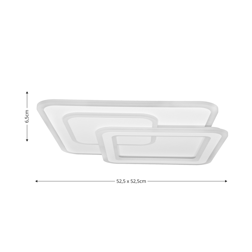 Brilagi - Himmennettävä LED-kattovalaisin MODERN LED/80W/230V 2700-6500K 52,5x52,5 cm + kauko-ohjaus