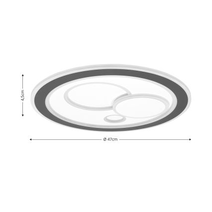 Brilagi - Himmennettävä LED-kattovalaisin MODERN LED/89W/230V 2700-6500K halkaisija 47 cm + kauko-ohjaus