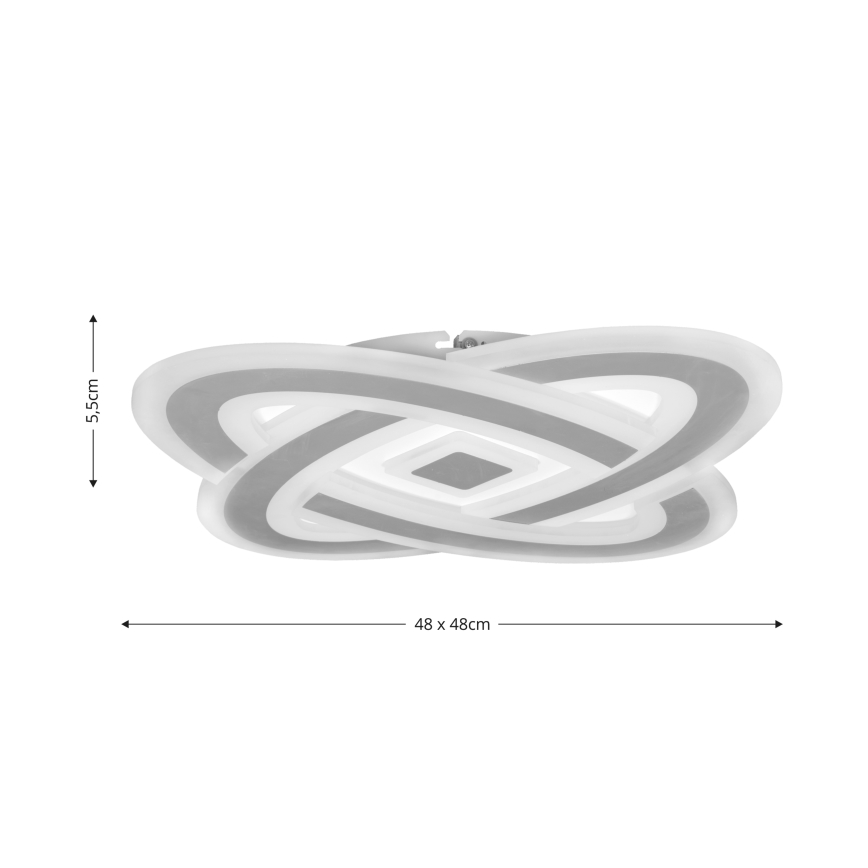 Brilagi - Himmennettävä LED-kattovalaisin MODERN LED/90W/230V 2700-6500K 48x48 cm+ kauko-ohjaus