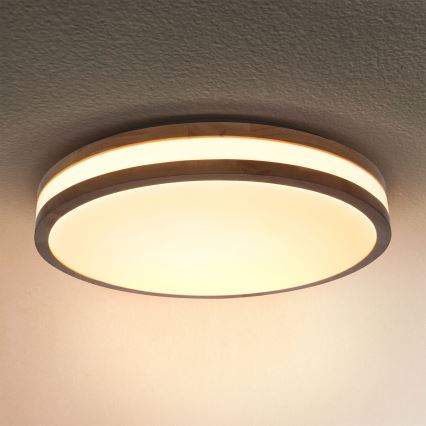 Brilagi - Himmennettävä LED-kattovalaisin MOLINA LED/48W/230V 3000-6500K tammi halkaisija 38 cm + kauko-ohjaus