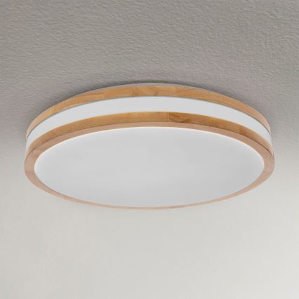 Brilagi - Himmennettävä LED-kattovalaisin MOLINA LED/48W/230V 3000-6500K tammi halkaisija 38 cm + kauko-ohjaus