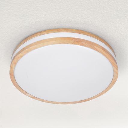 Brilagi - Himmennettävä LED-kattovalaisin MOLINA LED/48W/230V 3000-6500K tammi halkaisija 38 cm + kauko-ohjaus
