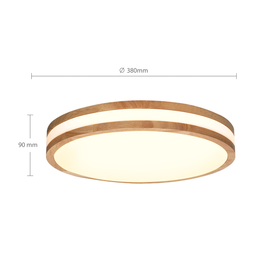 Brilagi - Himmennettävä LED-kattovalaisin MOLINA LED/48W/230V 3000-6500K tammi halkaisija 38 cm + kauko-ohjaus