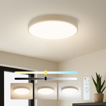 Brilagi - himmennettävä LED-kattovalaisin POOL LED/36W/230V 3000-6000K Ø 30 cm beige + kaukosäädin