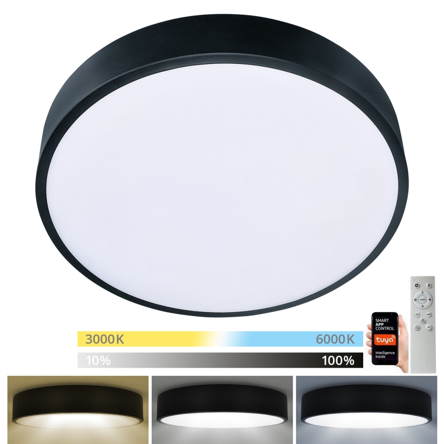 Brilagi - Himmennettävä LED-kattovalaisin POOL SMART LED/48W/230V 40 cm 3000-6000K Wi-Fi Tuya + kauko-ohjaus musta