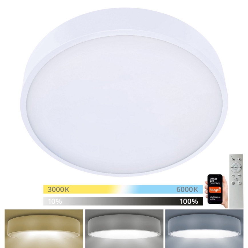 Brilagi - Himmennettävä LED-kattovalaisin POOL SMART LED/48W/230V 40 cm 3000-6000K Wi-Fi Tuya + kauko-ohjaus valkoinen