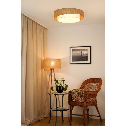 Brilagi - Himmennettävä LED-kattovalaisin SHINE LED/24W/230V halkaisija 60 cm 3000/4000/6500K beige/kerma + kauko-ohjaus