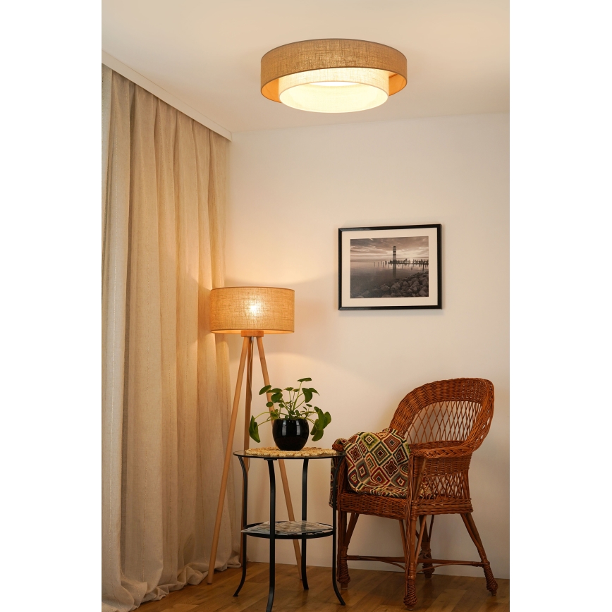 Brilagi - Himmennettävä LED-kattovalaisin SHINE LED/24W/230V halkaisija 60 cm 3000/4000/6500K beige/kerma + kauko-ohjaus