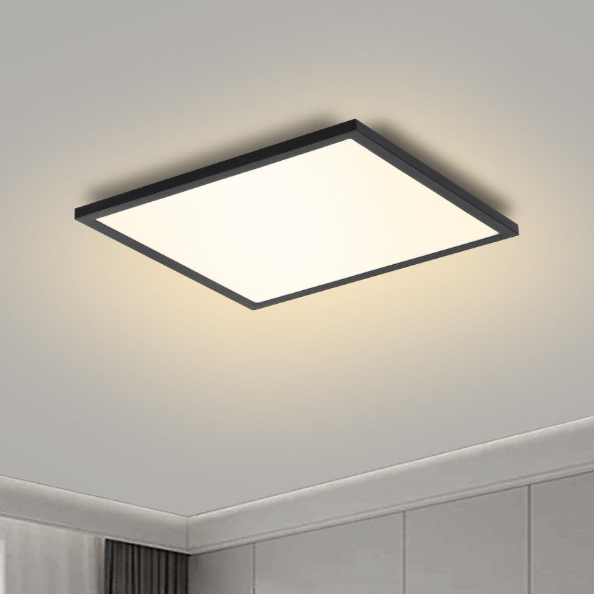 Brilagi - Himmennettävä LED-kattovalaisin SLIMFRAME LED/25W/230V 30x30 cm 3000-6000K musta + kauko-ohjaus