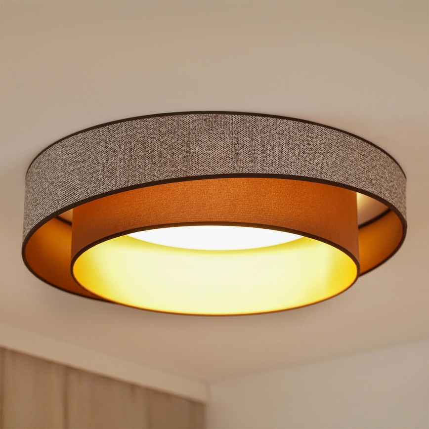 Brilagi - Himmennettävä LED-kattovalaisin VEGAS SHINE LED/24W/230V halkaisija 60 cm 3000/4000/6500K ruskea + kauko-ohjaus