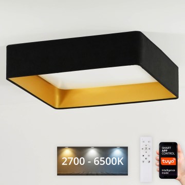 Brilagi - Himmennettävä LED-kattovalaisin VELVET SQUARE SMART LED/36W/230V 2700-6500K Wi-Fi Tuya + kauko-ohjaus musta