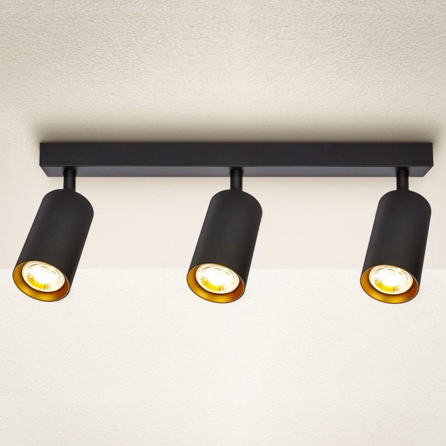 Brilagi - himmennettävä LED-kohdevalaisin SELE 3xGU10/6,5W/230V 2700-6500K musta/kulta
