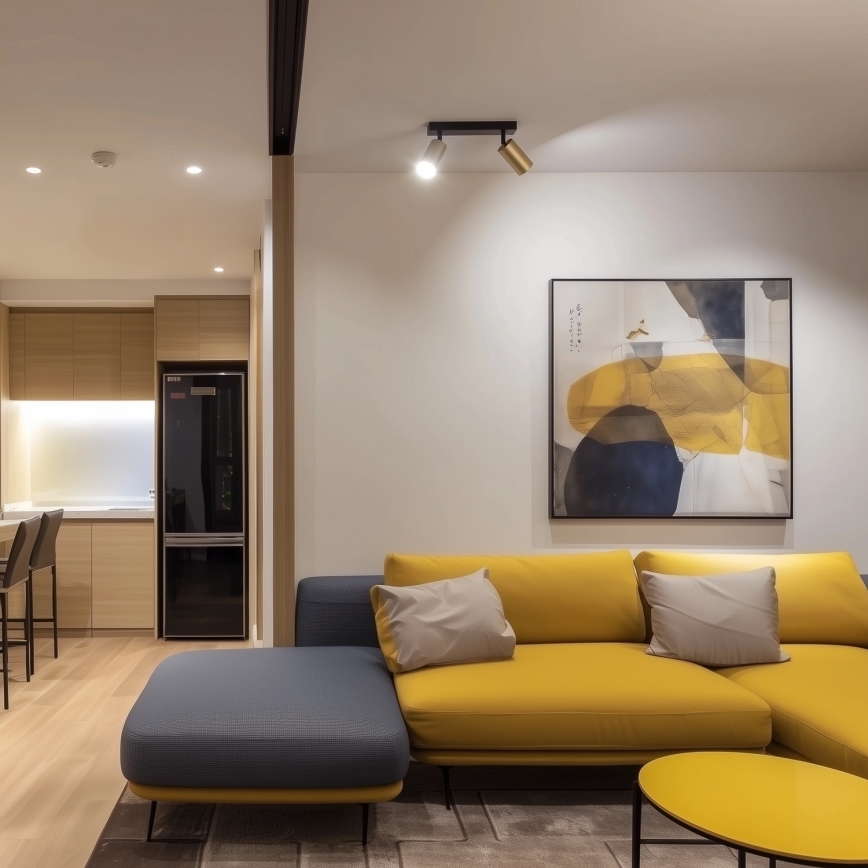Brilagi - LED-himmennettävä kohdevalaisin SELE GOLDEN 2xGU10/6,5W/230V 2700-6500K musta/kultainen