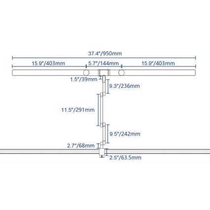 Brilagi - LED Himmennettävä kosketus joustava pöytävalaisin VARIO LED/24W/230V 3000-6500K CRI 92 valkoinen