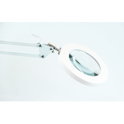 Brilagi - Himmennettävä LED-pöytävalaisin suurennuslasilla LENS LED/12W/5V 3000/4200/6000K valkoinen