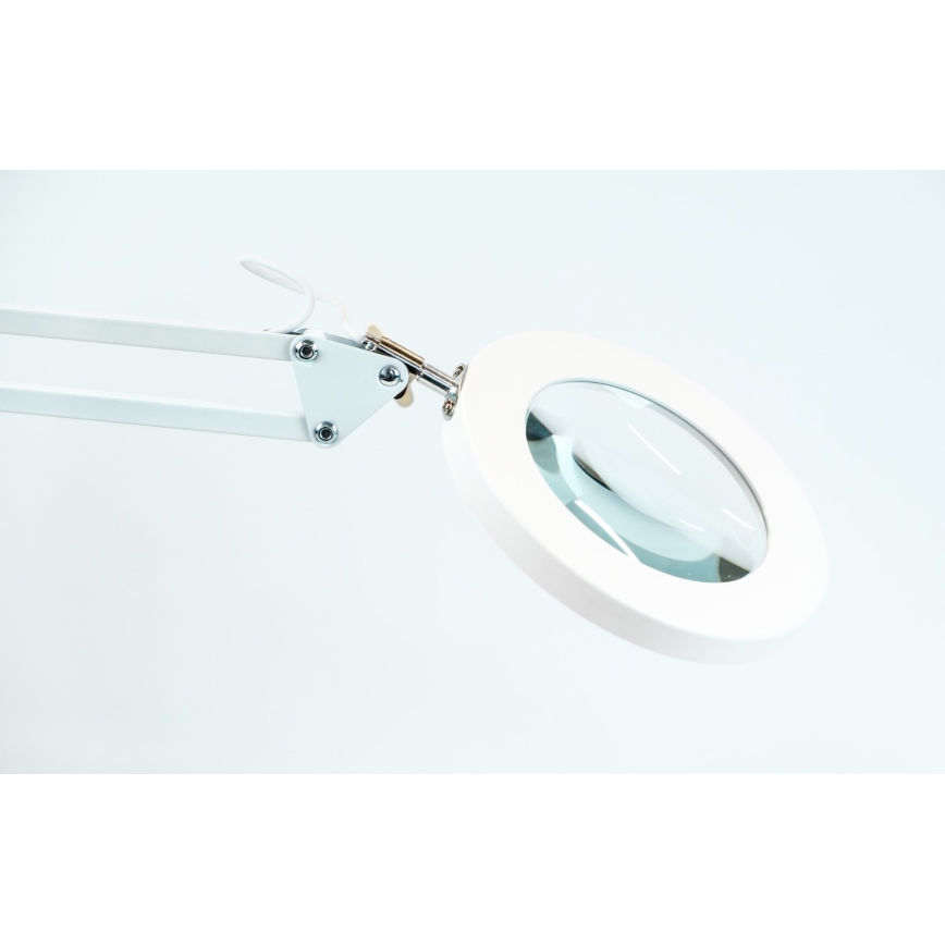 Brilagi - Himmennettävä LED-pöytävalaisin suurennuslasilla LENS LED/12W/5V 3000/4200/6000K valkoinen