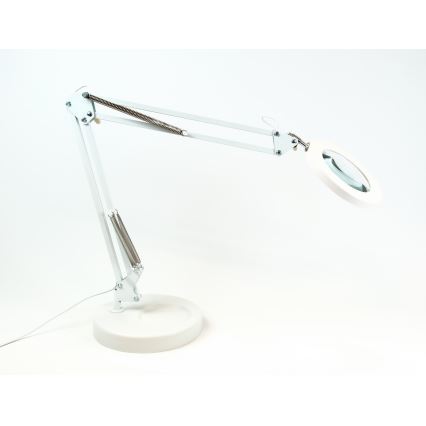 Brilagi - Himmennettävä LED-pöytävalaisin suurennuslasilla LENS LED/12W/5V 3000/4200/6000K valkoinen