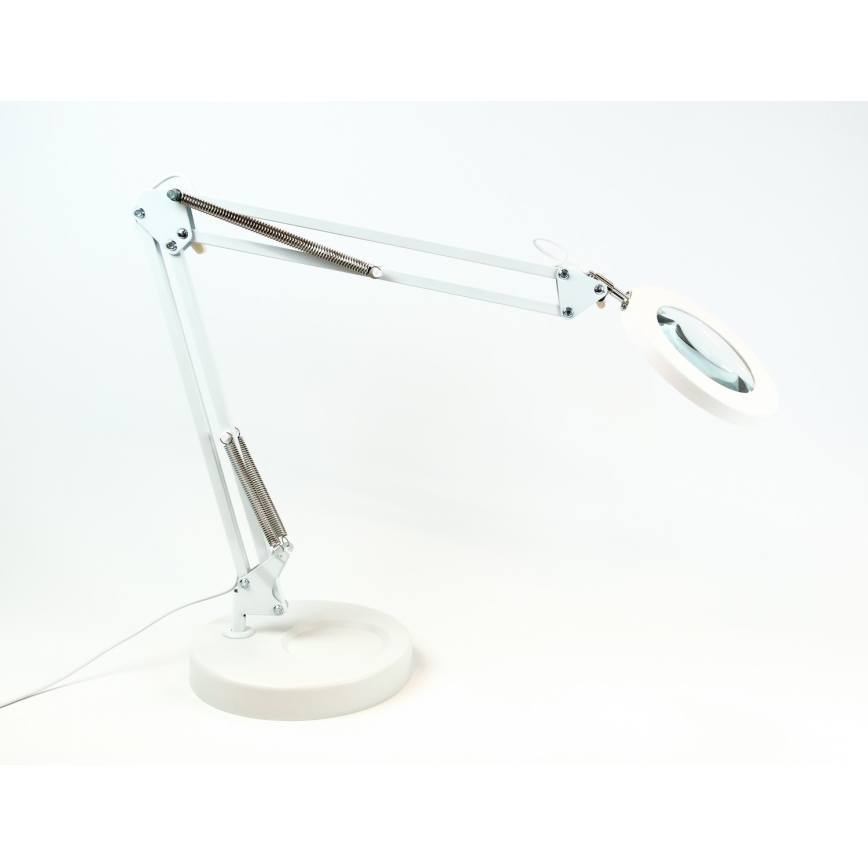 Brilagi - Himmennettävä LED-pöytävalaisin suurennuslasilla LENS LED/12W/5V 3000/4200/6000K valkoinen