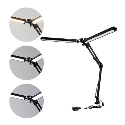 Brilagi - Himmennettävä LED-pöytävalaisin VARIO 2xLED/14W/230V 3000-6000K musta