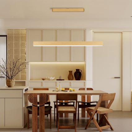 Brilagi - himmennettävä LED-kattokruunu SLEEKLINE SMART LED/40W/230V Wi‑Fi Tuya tammi-dekori + kauko-ohjain