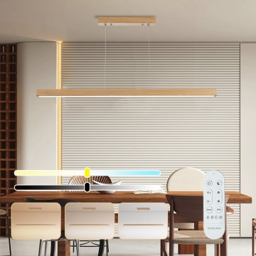 Brilagi - himmennettävä LED-riippuvalaisin vaijerilla OAK SMART LED/30W/230V Wi-Fi Tuya tammi + kaukosäädin