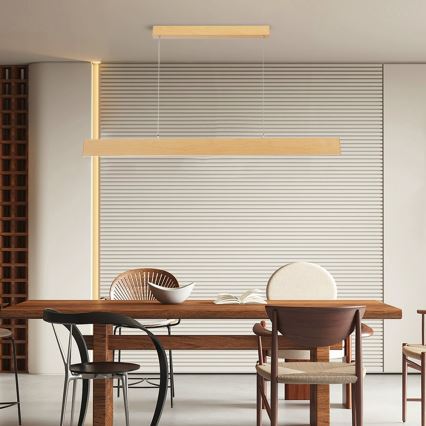 Brilagi - Himmennettävä riippuvalaisin kaapelilla SLIMLINE LED/40W/230V 3000-6000K tamminäköinen + kaukosäädin