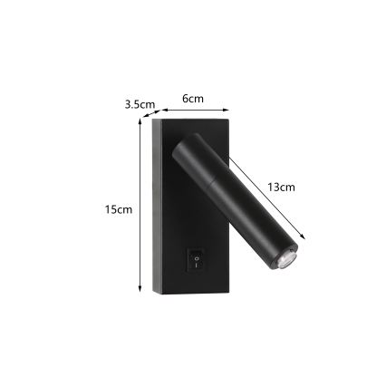 Brilagi - Himmennettävä LED-seinävalaisin MAYA 1xG9/4W/230V musta 2700-6500K Wi-Fi Tuya