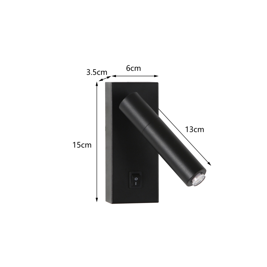 Brilagi - Himmennettävä LED-seinävalaisin MAYA 1xG9/4W/230V musta 2700-6500K Wi-Fi Tuya