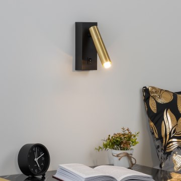 Brilagi - Himmennettävä LED-seinävalaisin MAYA 1xG9/4W/230V musta/kulta 2700-6500K Wi-Fi Tuya