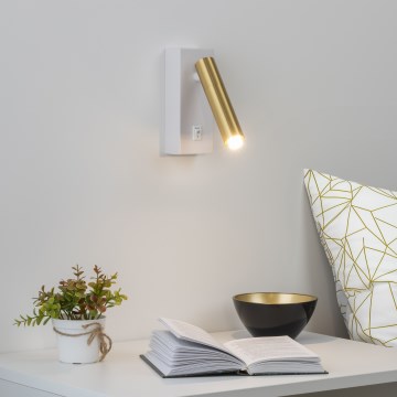 Brilagi - Himmennettävä LED-seinävalaisin MAYA 1xG9/4W/230V valkoinen/kulta 2700-6500K Wi-Fi Tuya