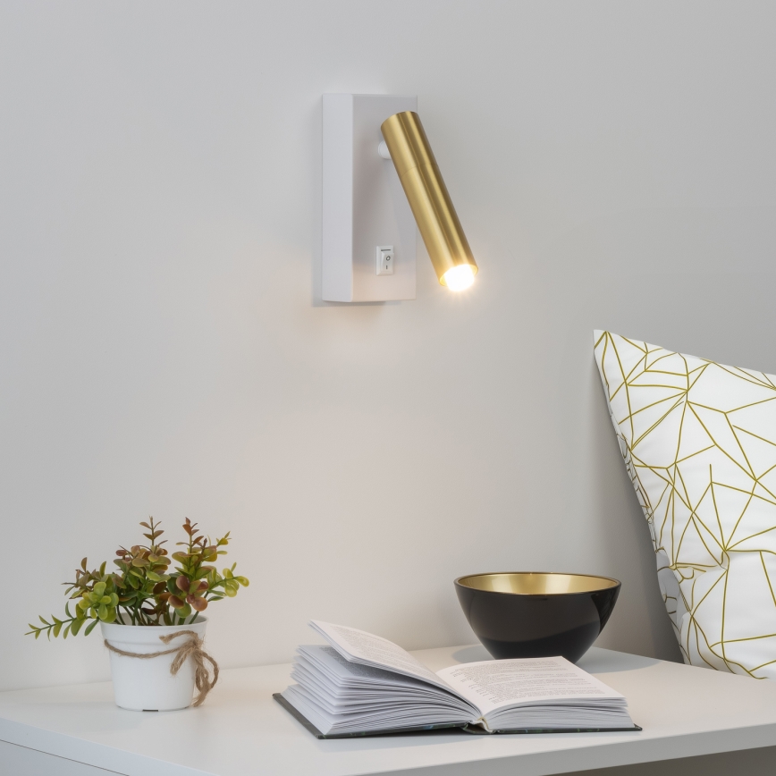 Brilagi - Himmennettävä LED-seinävalaisin MAYA 1xG9/4W/230V valkoinen/kulta 2700-6500K Wi-Fi Tuya