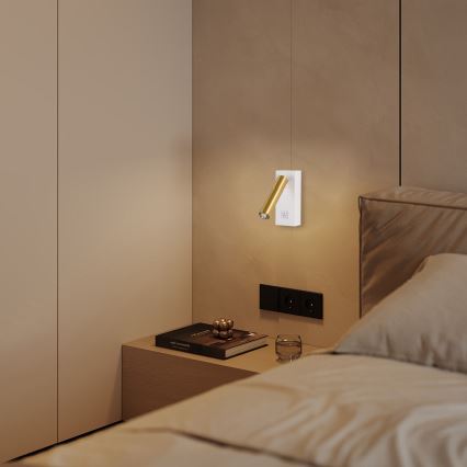 Brilagi - Himmennettävä LED-seinävalaisin MAYA 1xG9/4W/230V valkoinen/kulta 2700-6500K Wi-Fi Tuya
