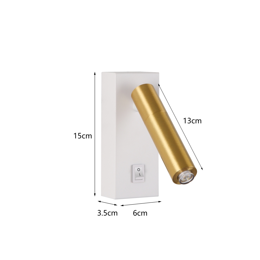 Brilagi - Himmennettävä LED-seinävalaisin MAYA 1xG9/4W/230V valkoinen/kulta 2700-6500K Wi-Fi Tuya