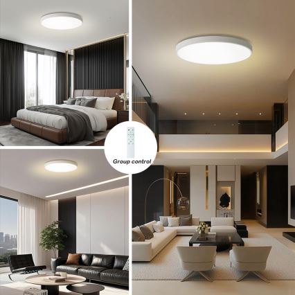 Brilagi - LED-himmennettävä kattovalaisin POOL SMART LED/100W/230V 3000-6000K halkaisija 80 cm Wi-Fi Tuya valkoinen + kaukosäädin
