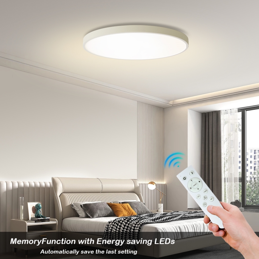 Brilagi - LED-himmennettävä kattovalaisin POOL SMART LED/100W/230V 3000-6000K halkaisija 80 cm Wi-Fi Tuya valkoinen + kaukosäädin