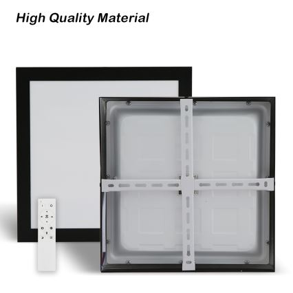 Brilagi - Himmennettävä kylpyhuoneen LED-kattovalaisin FRAME SMART LED/24W/230V 30x30 cm 3000-6000K IP44 musta + kauko-ohjaus