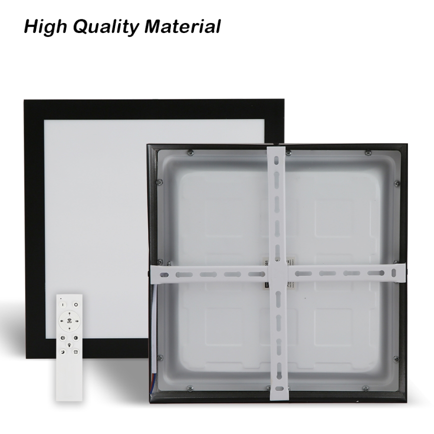 Brilagi - Himmennettävä kylpyhuoneen LED-kattovalaisin FRAME SMART LED/24W/230V 30x30 cm 3000-6000K IP44 musta + kauko-ohjaus