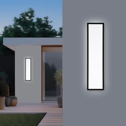 Brilagi - Himmennettävä kylpyhuoneen LED-kattovalaisin FRAME SMART LED/50W/230V 30x120 cm 3000-6000K IP44 musta + kauko-ohjaus