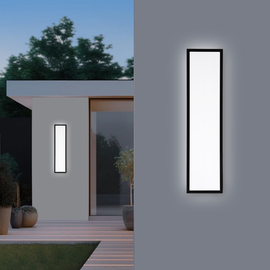 Brilagi - Himmennettävä kylpyhuoneen LED-kattovalaisin FRAME SMART LED/50W/230V 30x120 cm 3000-6000K IP44 musta + kauko-ohjaus