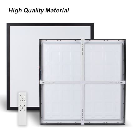 Brilagi - Himmennettävä kylpyhuoneen LED-kattovalaisin FRAME SMART LED/50W/230V 60x60 cm 3000-6000K IP44 musta + kauko-ohjaus