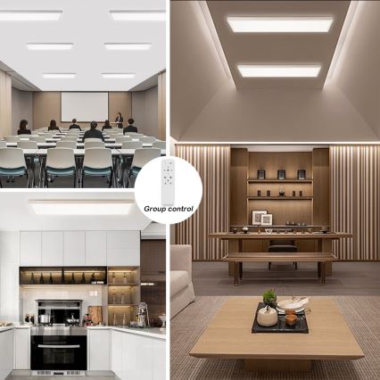 Brilagi - Himmennettävä kylpyhuoneen LED-kattovalaisin FRAME SMART LED/50W/230V 30x120 cm 3000-6000K IP44 valkoinen + kauko-ohjaus