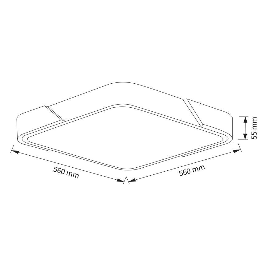 Brilagi - himmennettävä LED-kattovalaisin PILANA LED/48W/230V 3000-6500K tammi/valkoinen 56x56 cm + kaukosäädin