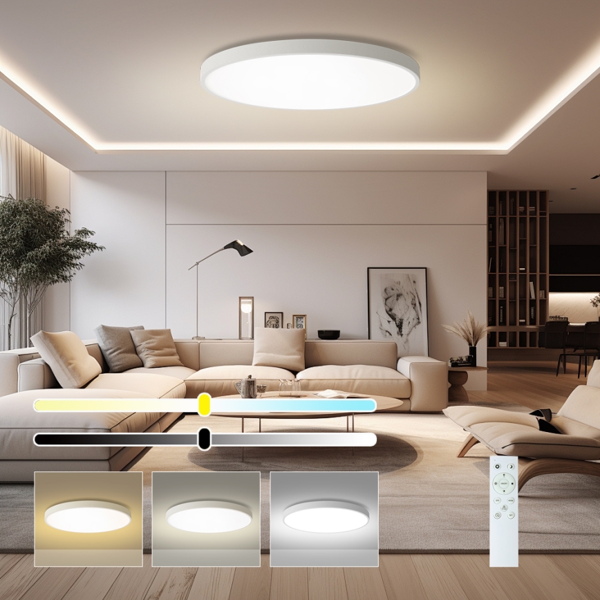 Brilagi - POOL SMART himmennettävä LED-kattovalaisin LED/128W/230V 3000–6000K Ø 100 cm Wi‑Fi Tuya valkoinen + kaukosäädin