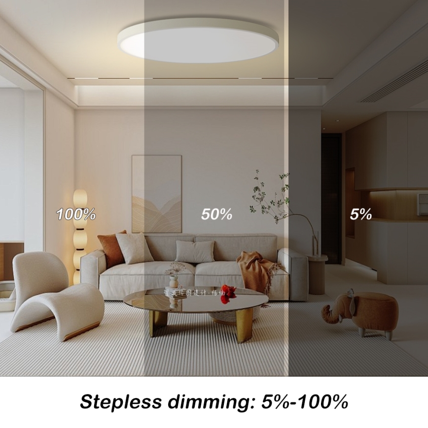 Brilagi - POOL SMART himmennettävä LED-kattovalaisin LED/128W/230V 3000–6000K Ø 100 cm Wi‑Fi Tuya valkoinen + kaukosäädin