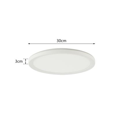Brilagi - LED-himmennettävä kattovalaisin ULTRA SLIM LED/18W/230V 2700-6500K halkaisija 30 cm valkoinen + kaukosäädin